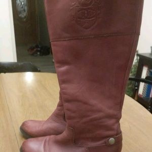 ETIENNE AIGNER leather  riding boots 7.5